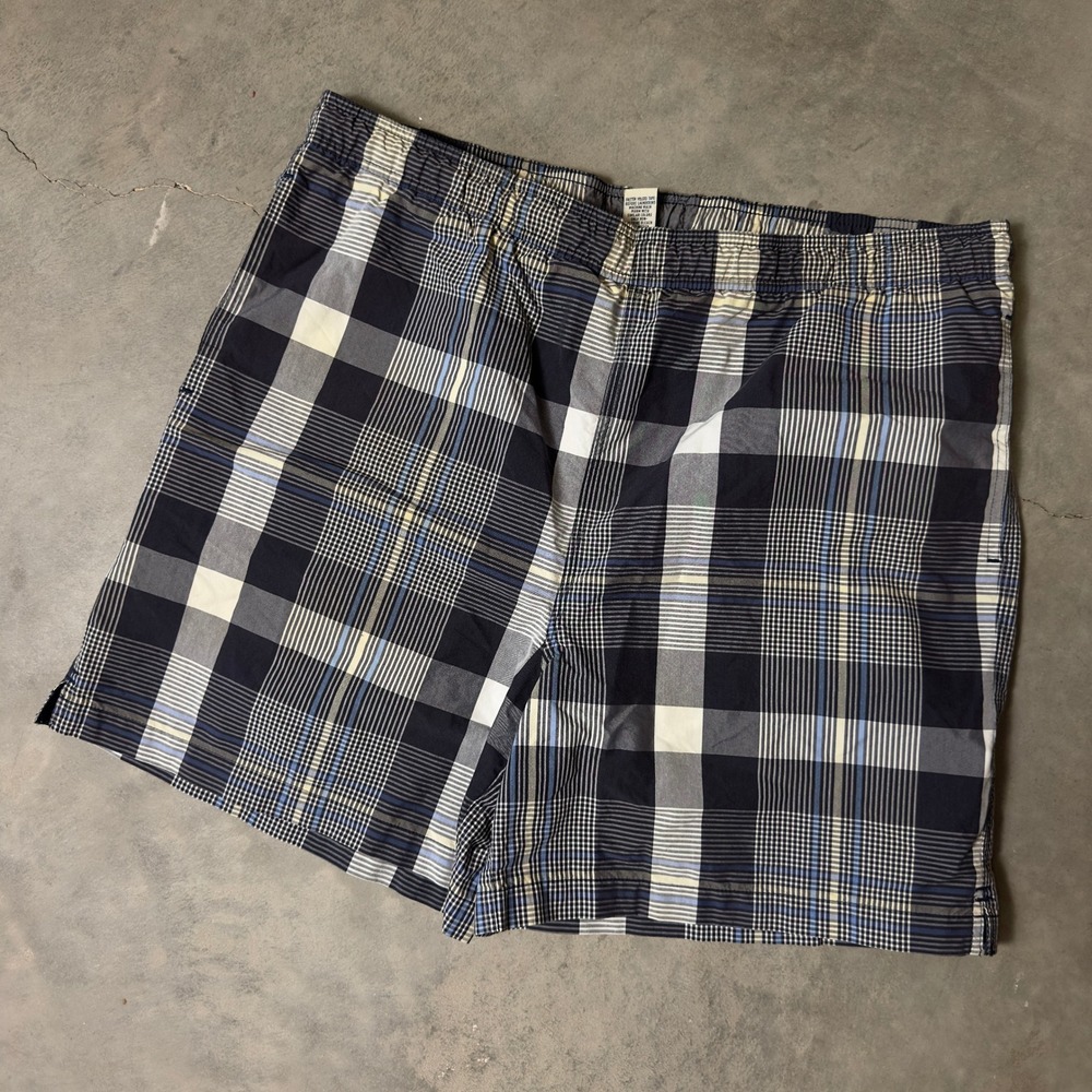 Vintage Daniel Cremieux Swim Trunks Mens L Blue Plaid Baggy Board Shorts Summer
